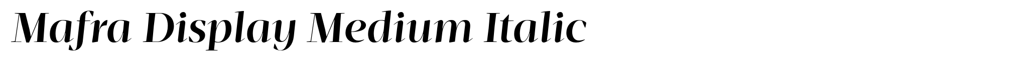 Mafra Display Medium Italic image